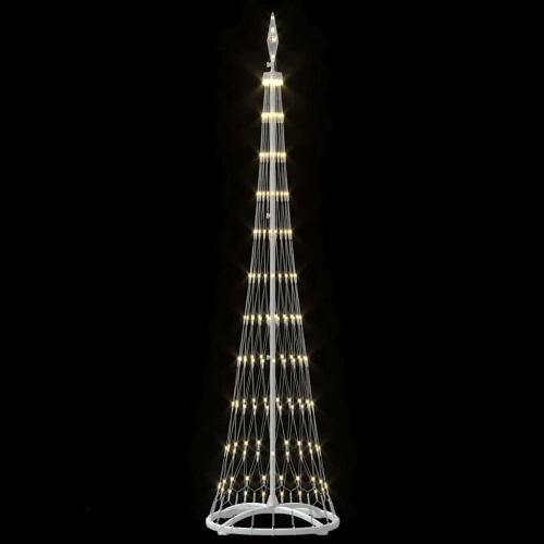 Led Ziemassvētku Koks Silti Balts 138.5 X 138.5 X 399 Cm Metāla Vidaxl