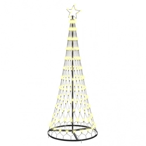 Led Ziemassvētku Koks Silti Balts 138.5 X 138.5 X 399 Cm Metāla Vidaxl