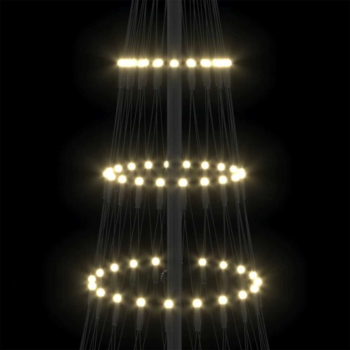 Led Ziemassvētku Koks Silti Balts 138.5 X 138.5 X 399 Cm Metāla Vidaxl