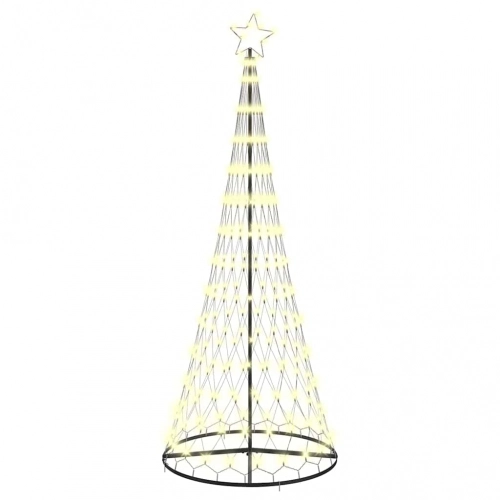Led Ziemassvētku Koks Silti Balts 138.5 X 138.5 X 399 Cm Metāla Vidaxl