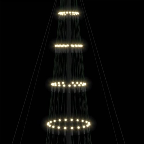 Led Ziemassvētku Koks Silti Balts 138.5 X 138.5 X 399 Cm Metāla Vidaxl