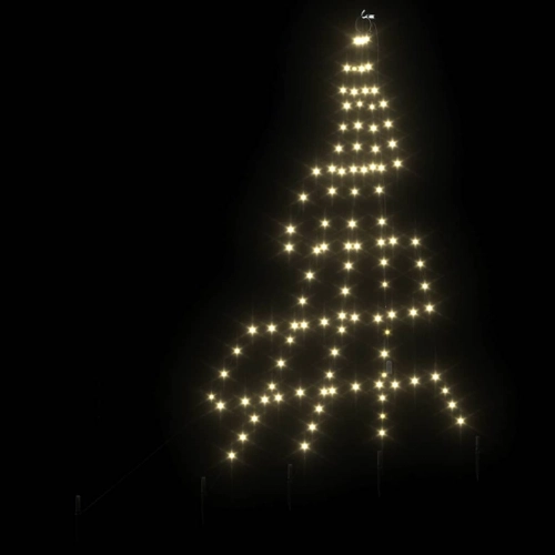 Led Ziemassvētku Koks Su 112 Led Silti Balts 511 Cm Metāla Vidaxl