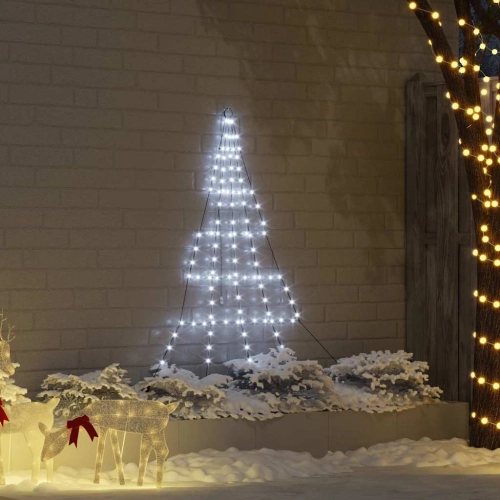 Led Ziemassvētku Koks Su 112 Led Vēsi Balts 511 Cm Metāla Vidaxl
