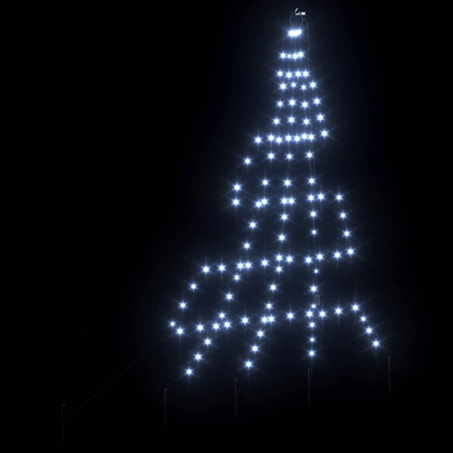 Led Ziemassvētku Koks Su 112 Led Vēsi Balts 511 Cm Metāla Vidaxl