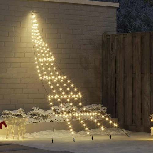 Led Ziemassvētku Koks Su 168 Led Silti Balts 511 Cm Metāla Vidaxl
