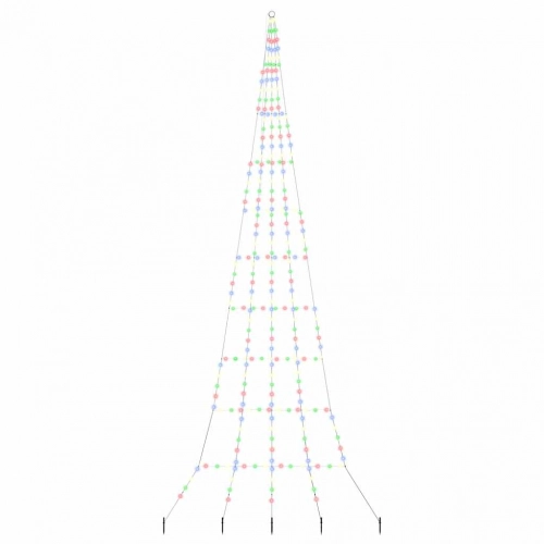 Led Ziemassvētku Koks Su 276 Led Daudzkrāsains 511 Cm Metāla Vidaxl