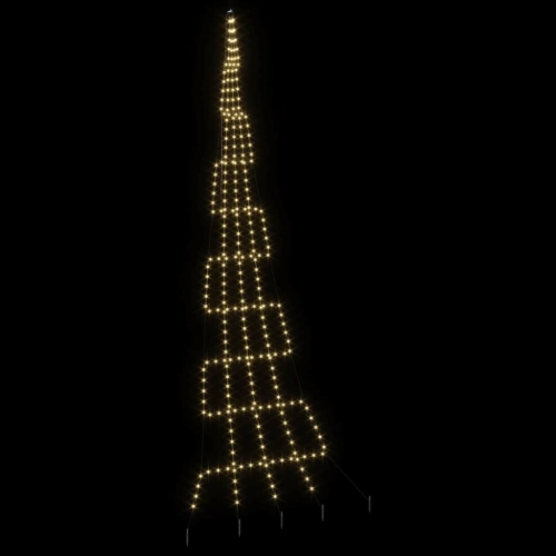 Led Ziemassvētku Koks Su 276 Led Silti Balts 511 Cm Metāla Vidaxl