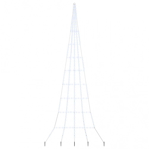 Led Ziemassvētku Koks Su 276 Led Vēsi Balts 511 Cm Metāla Vidaxl