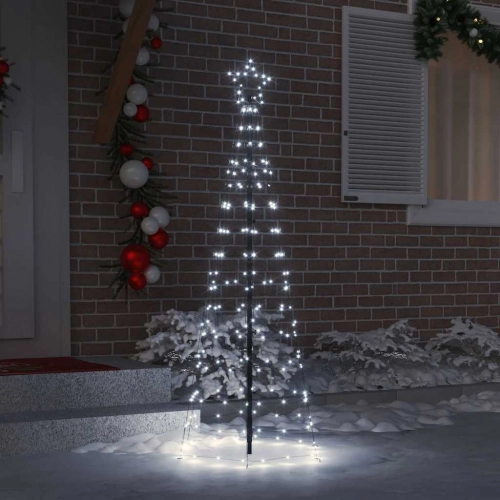 Led Ziemassvētku Koks Su 390 Led Vēsi Balts 250 Cm Dzelzs Vidaxl