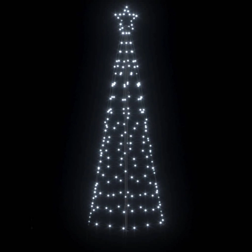 Led Ziemassvētku Koks Su 390 Led Vēsi Balts 250 Cm Dzelzs Vidaxl