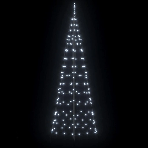 Led Ziemassvētku Koks Su 390 Led Vēsi Balts 250 Cm Dzelzs Vidaxl