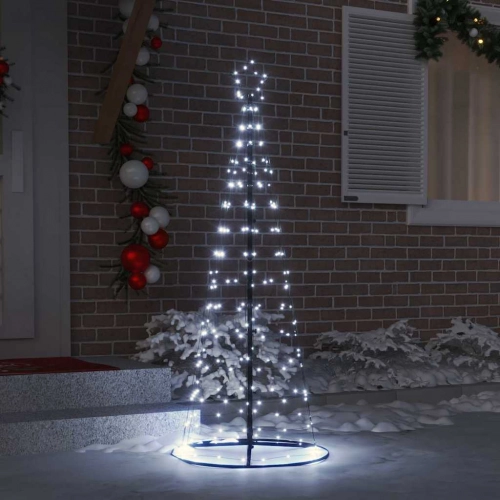 Led Ziemassvētku Koks Su 390 Led Vēsi Balts 250 Cm Dzelzs Vidaxl