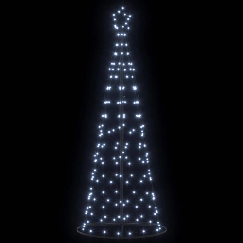 Led Ziemassvētku Koks Su 390 Led Vēsi Balts 250 Cm Dzelzs Vidaxl