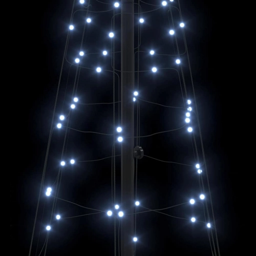 Led Ziemassvētku Koks Su 390 Led Vēsi Balts 250 Cm Dzelzs Vidaxl