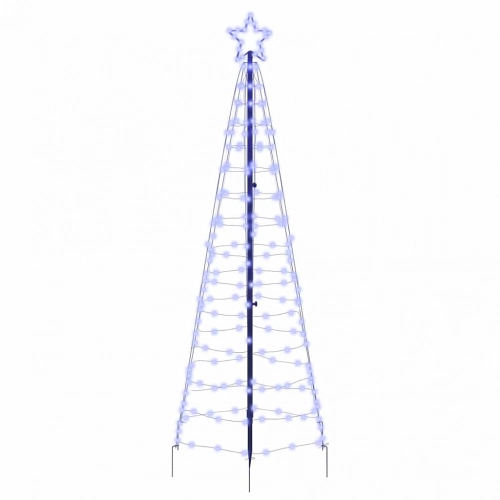 Led Ziemassvētku Koks Su 390 Led Zila 250 Cm Dzelzs Vidaxl