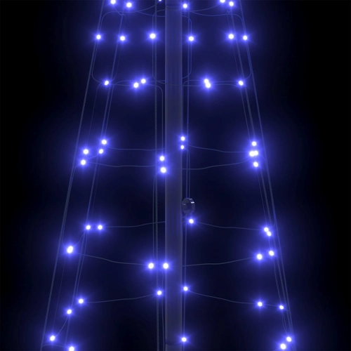 Led Ziemassvētku Koks Su 390 Led Zila 250 Cm Dzelzs Vidaxl