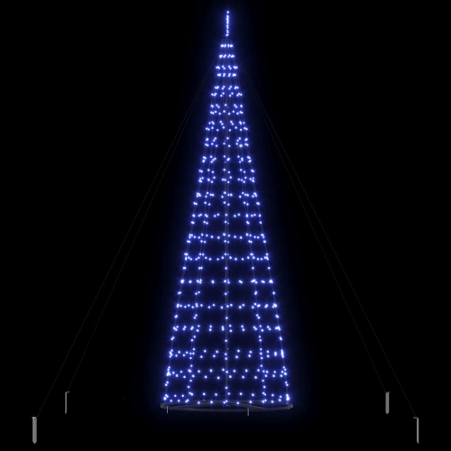 Led Ziemassvētku Koks Su 800 Led Ar Statīvu Zila 400 Cm Dzelzs Vidaxl