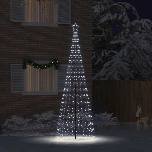 Led Ziemassvētku Koks Su 800 Led Vēsi Balts 400 Cm Dzelzs Vidaxl