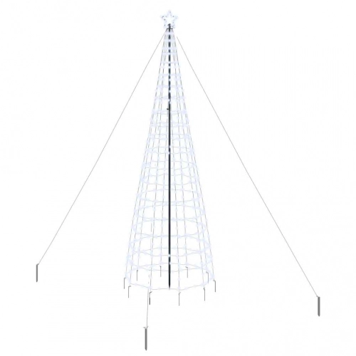 Led Ziemassvētku Koks Su 800 Led Vēsi Balts 400 Cm Dzelzs Vidaxl