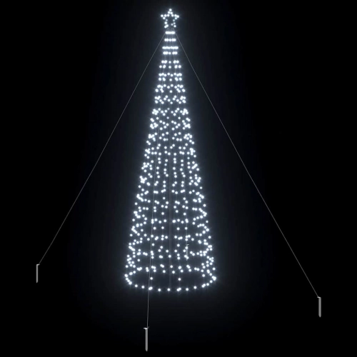 Led Ziemassvētku Koks Su 800 Led Vēsi Balts 400 Cm Dzelzs Vidaxl