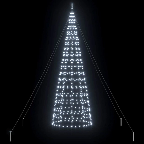 Led Ziemassvētku Koks Su 800 Led Vēsi Balts 400 Cm Dzelzs Vidaxl