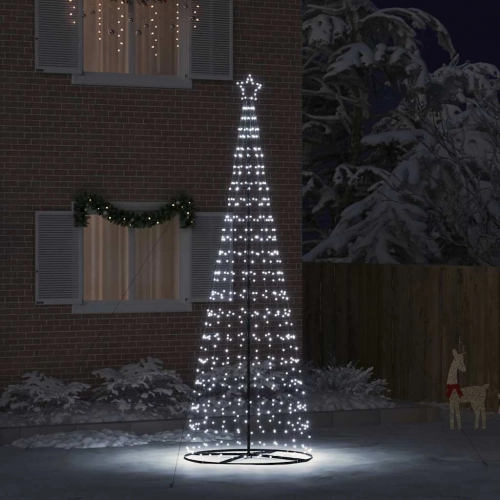 Led Ziemassvētku Koks Su 800 Led Vēsi Balts 400 Cm Dzelzs Vidaxl