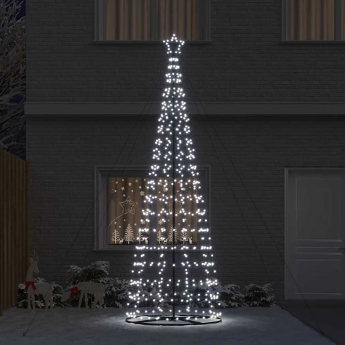 Led Ziemassvētku Koks Su 800 Led Vēsi Balts 400 Cm Dzelzs Vidaxl