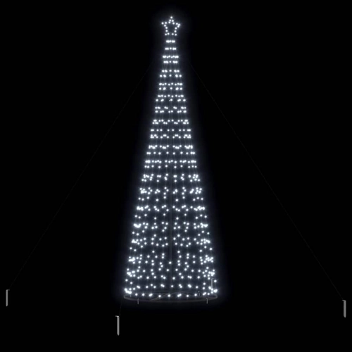 Led Ziemassvētku Koks Su 800 Led Vēsi Balts 400 Cm Dzelzs Vidaxl
