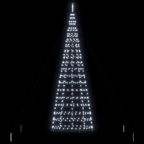 Led Ziemassvētku Koks Su 800 Led Vēsi Balts 400 Cm Dzelzs Vidaxl