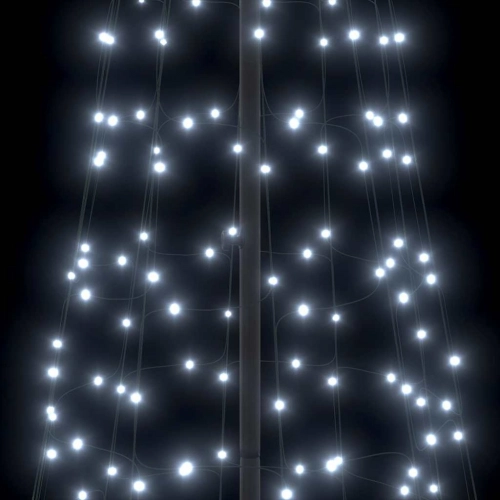 Led Ziemassvētku Koks Su 800 Led Vēsi Balts 400 Cm Dzelzs Vidaxl