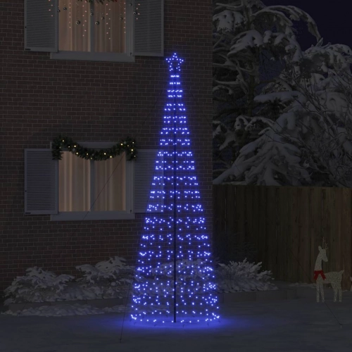 Led Ziemassvētku Koks Su 800 Led Zila 400 Cm Dzelzs Vidaxl