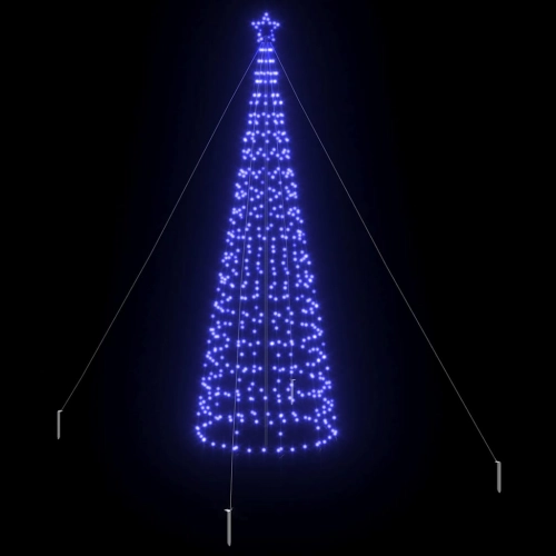 Led Ziemassvētku Koks Su 800 Led Zila 400 Cm Dzelzs Vidaxl