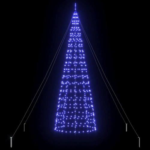 Led Ziemassvētku Koks Su 800 Led Zila 400 Cm Dzelzs Vidaxl