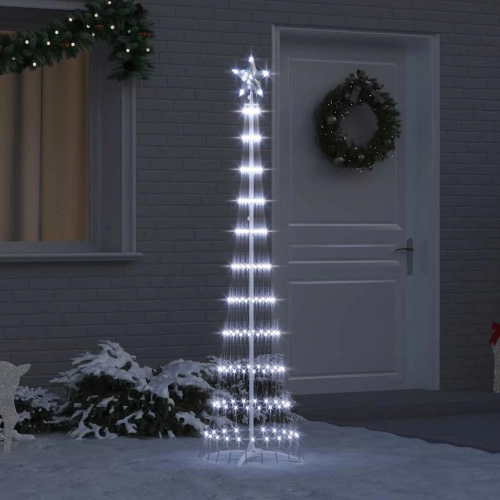 Led Ziemassvētku Koks Vēsi Balts 138.5 X 138.5 X 399 Cm Metāla Vidaxl