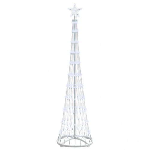 Led Ziemassvētku Koks Vēsi Balts 138.5 X 138.5 X 399 Cm Metāla Vidaxl