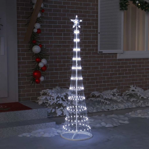 Led Ziemassvētku Koks Vēsi Balts 138.5 X 138.5 X 399 Cm Metāla Vidaxl