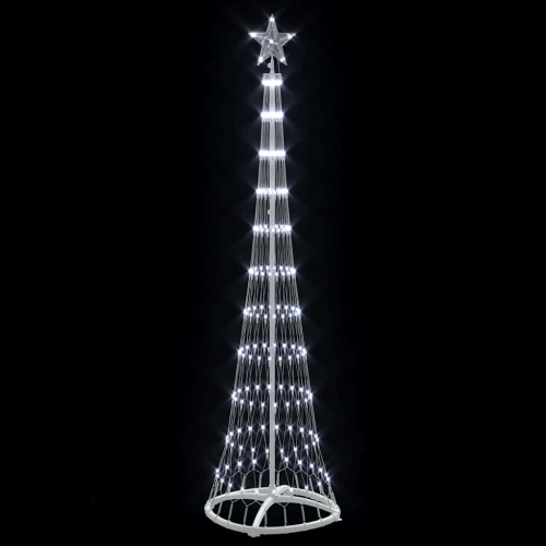 Led Ziemassvētku Koks Vēsi Balts 138.5 X 138.5 X 399 Cm Metāla Vidaxl