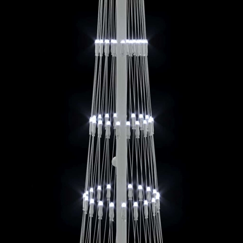 Led Ziemassvētku Koks Vēsi Balts 138.5 X 138.5 X 399 Cm Metāla Vidaxl