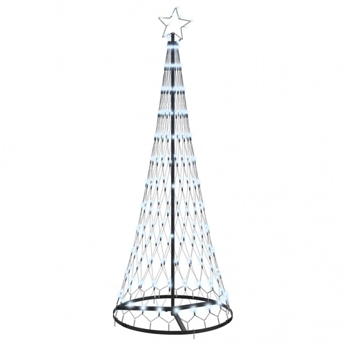 Led Ziemassvētku Koks Vēsi Balts 138.5 X 138.5 X 399 Cm Metāla Vidaxl