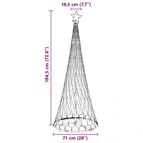 Led Ziemassvētku Koks Vēsi Balts 138.5 X 138.5 X 399 Cm Metāla Vidaxl