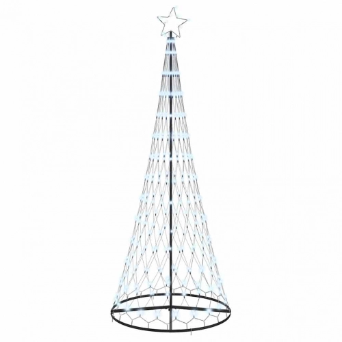 Led Ziemassvētku Koks Vēsi Balts 138.5 X 138.5 X 399 Cm Metāla Vidaxl