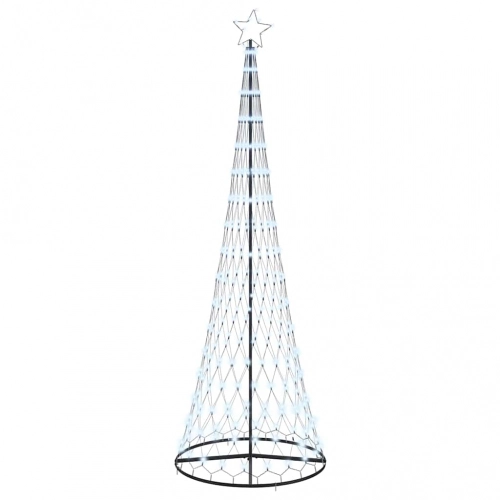 Led Ziemassvētku Koks Vēsi Balts 138.5 X 138.5 X 399 Cm Metāla Vidaxl