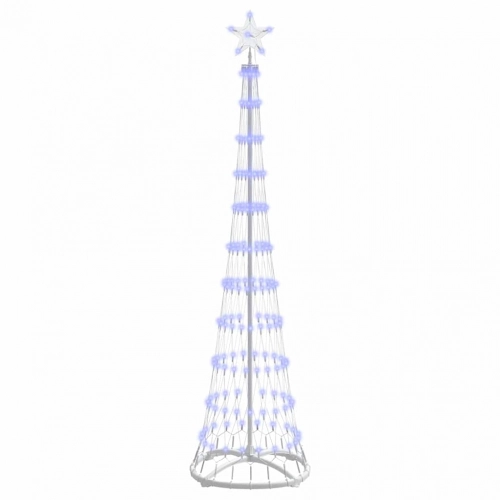 Led Ziemassvētku Koks Zila 138.5 X 138.5 X 399 Cm Metāla Vidaxl