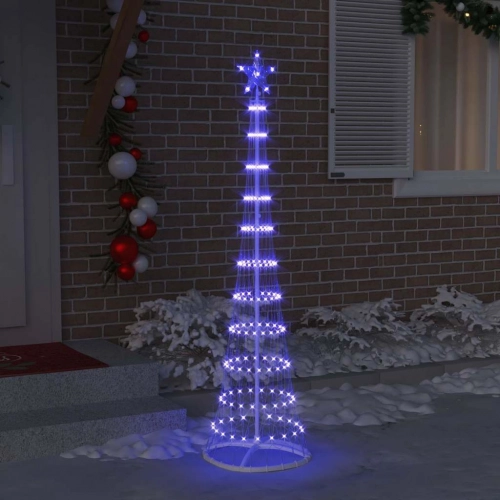 Led Ziemassvētku Koks Zila 138.5 X 138.5 X 399 Cm Metāla Vidaxl