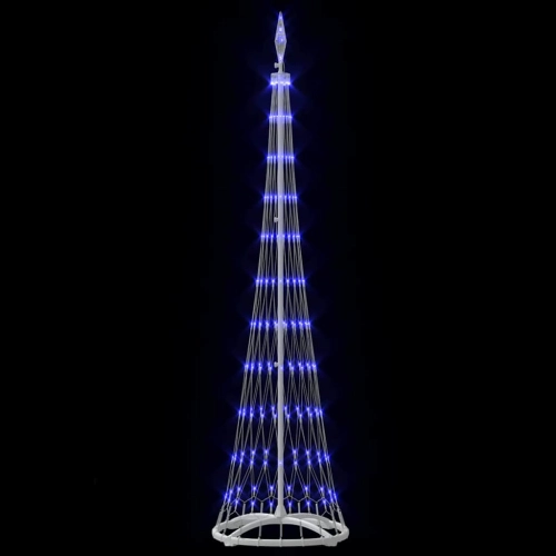 Led Ziemassvētku Koks Zila 138.5 X 138.5 X 399 Cm Metāla Vidaxl