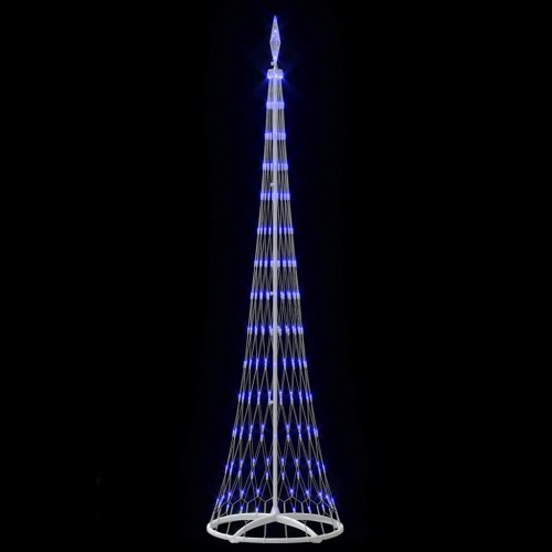 Led Ziemassvētku Koks Zila 138.5 X 138.5 X 399 Cm Metāla Vidaxl