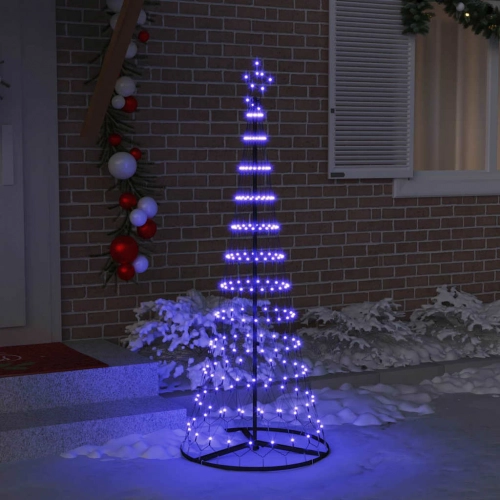 Led Ziemassvētku Koks Zila 138.5 X 138.5 X 399 Cm Metāla Vidaxl