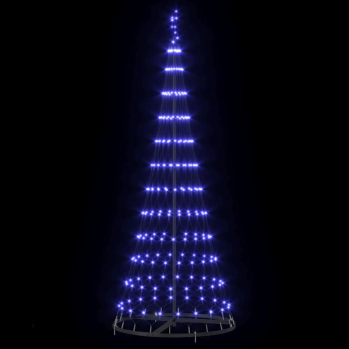 Led Ziemassvētku Koks Zila 138.5 X 138.5 X 399 Cm Metāla Vidaxl