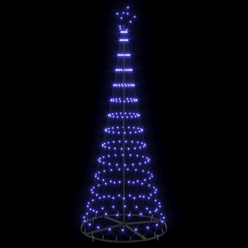 Led Ziemassvētku Koks Zila 138.5 X 138.5 X 399 Cm Metāla Vidaxl