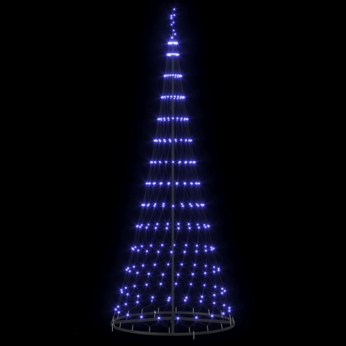 Led Ziemassvētku Koks Zila 138.5 X 138.5 X 399 Cm Metāla Vidaxl